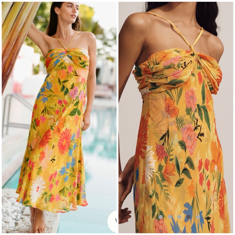NWT Anthropologie halter slip dress